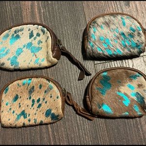 Genuine Cowhide and Leather Pouch Coin